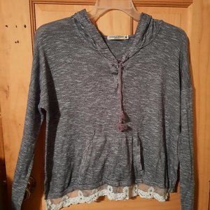 2/$10 Chance or Fate hooded top w/ lace lining